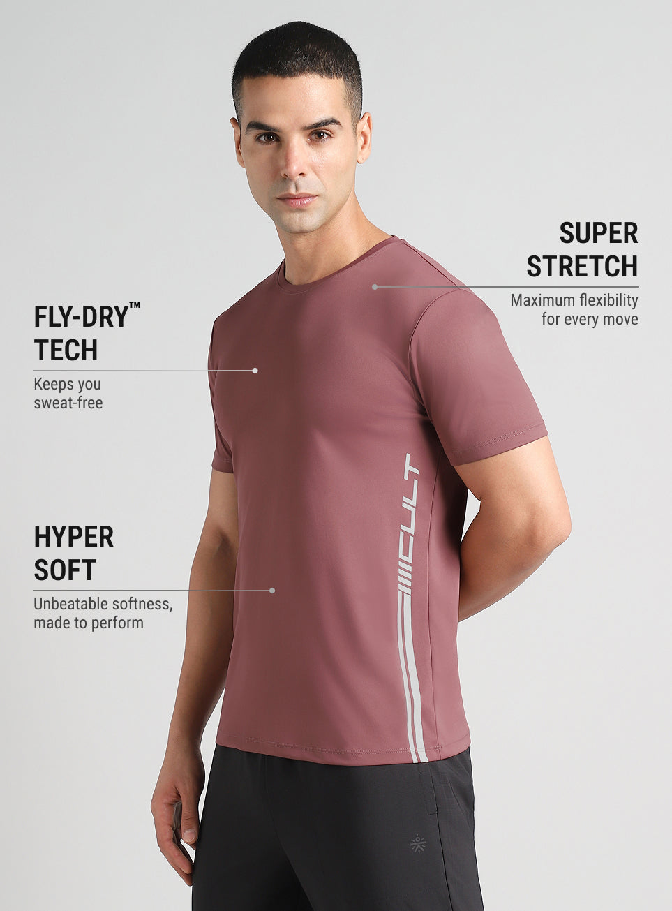 Men's Red Warm Up Training T-shirt
