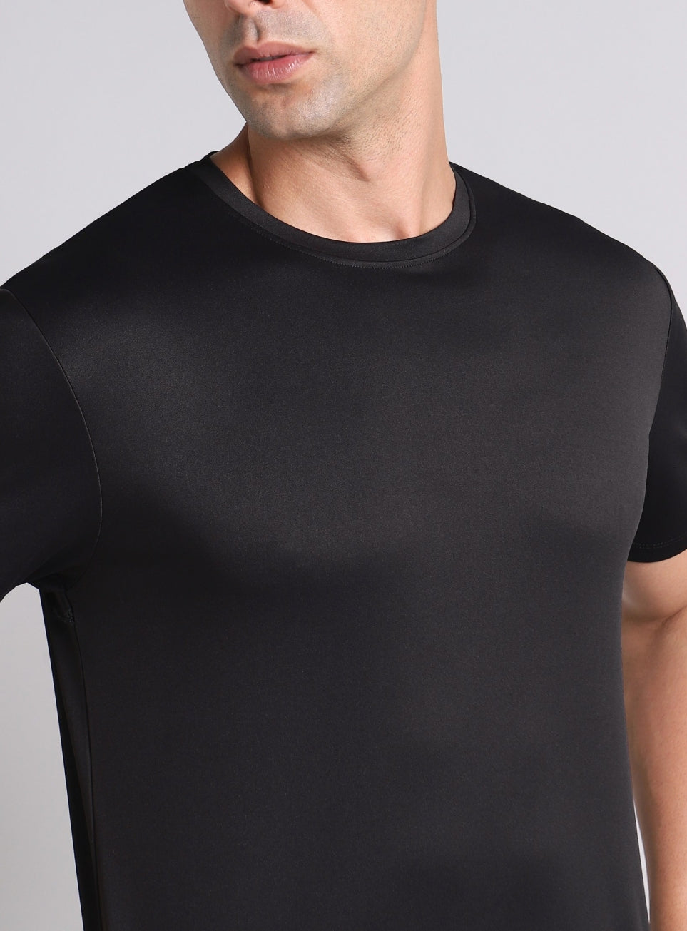 Men's Black Warm Up Training T-shirt