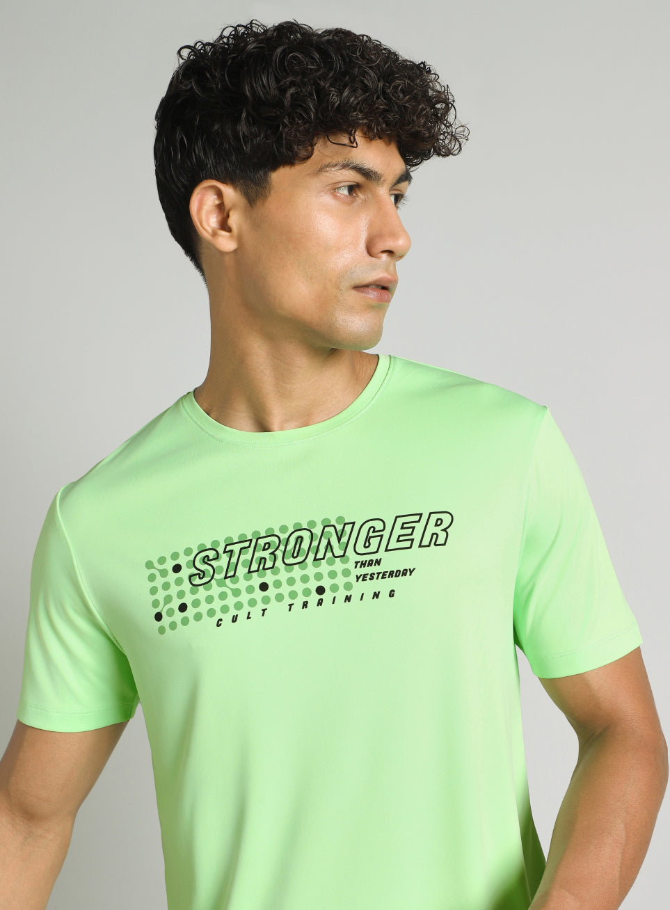 Men's Lime Train Stronger T-shirt
