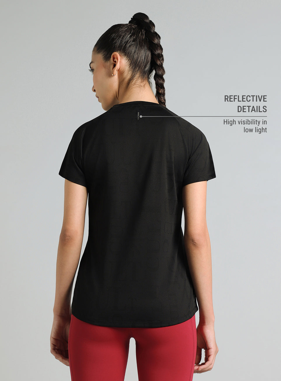 Women's Black CULT ZERO Knit Tech Running T-shirt