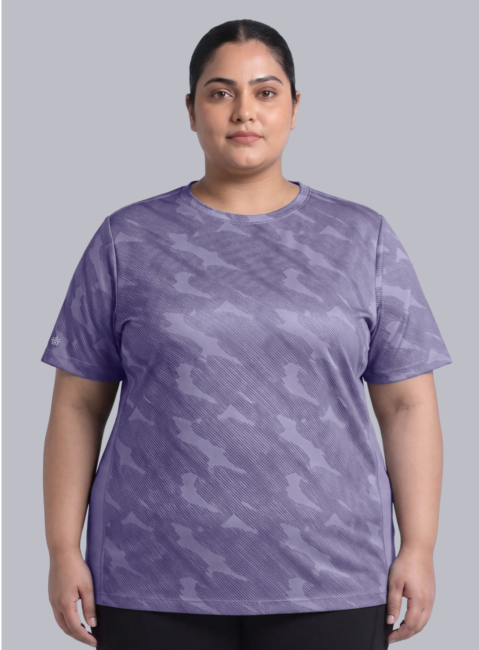 Women's Purple Urban Urban Camo Plus size Running T-shirt