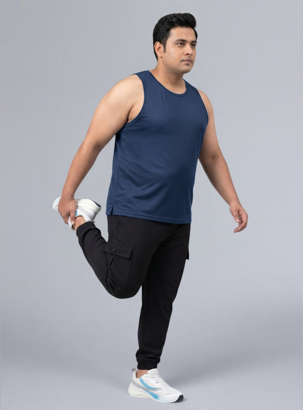 Men's Navy Training Essential Plus Size Tank
