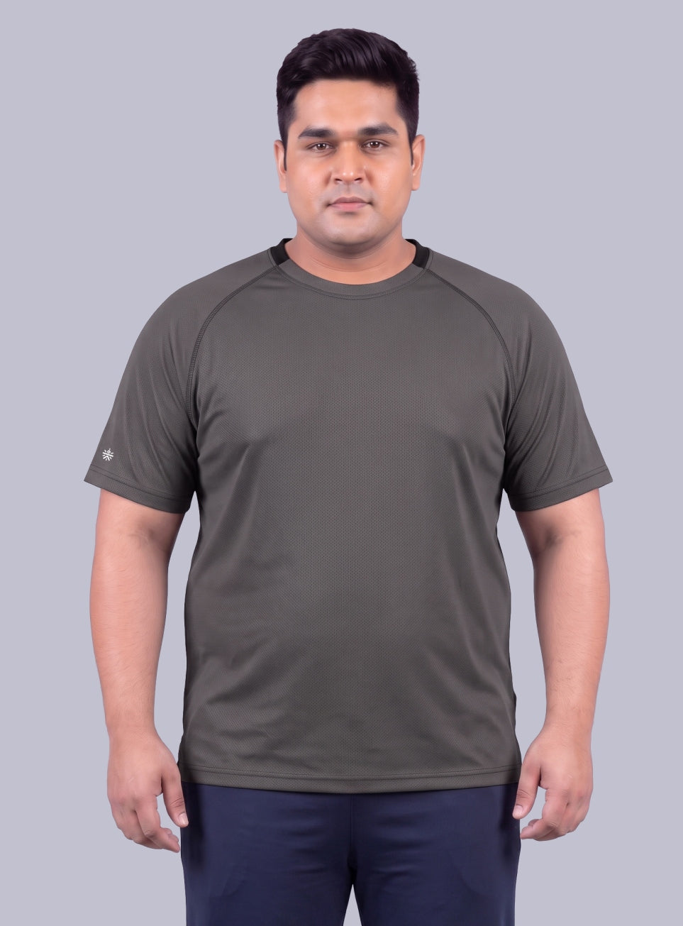 Men's Grey Ultra Runner's Technical Knit Plus Size T-shirt