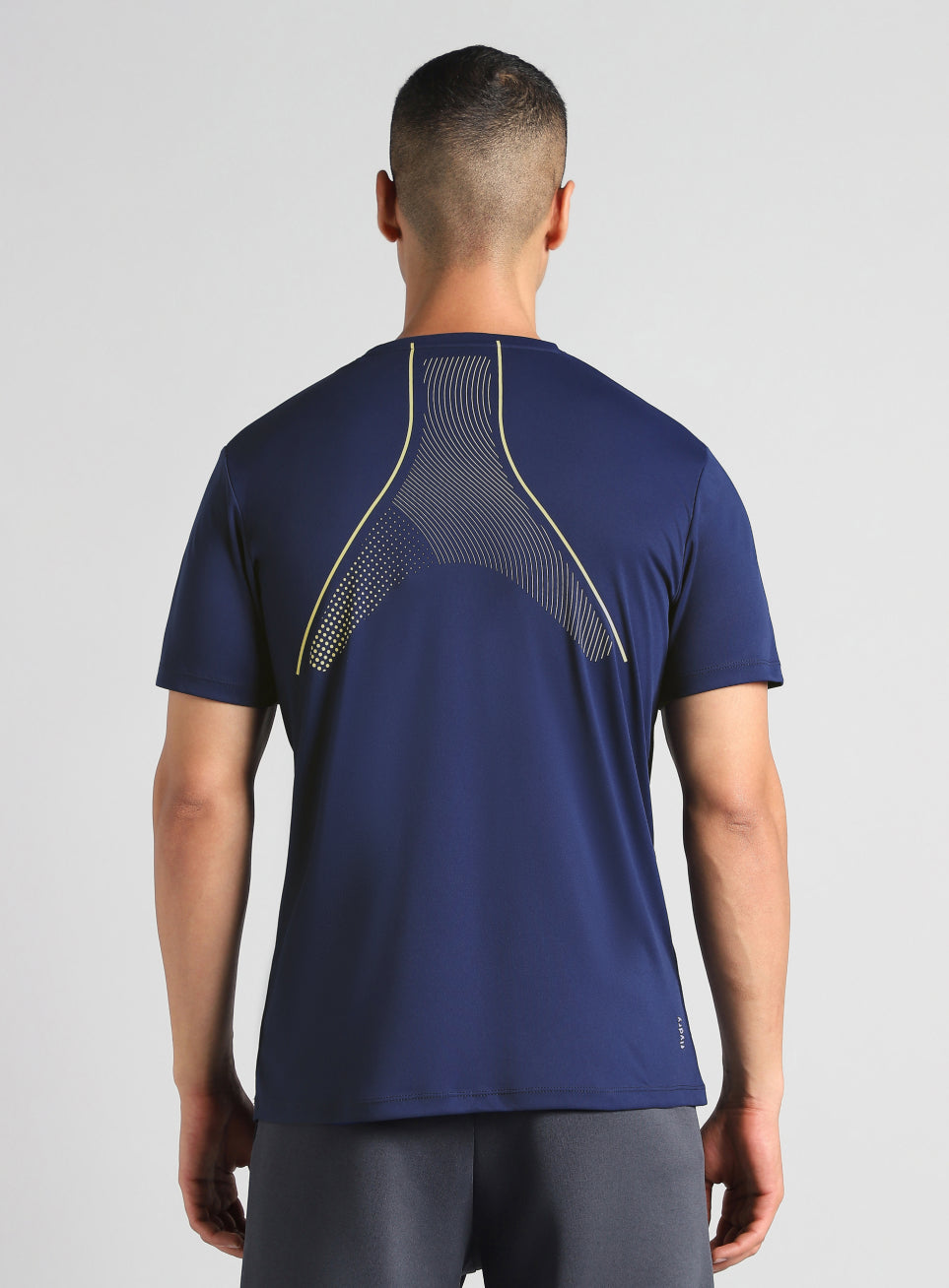 Men's Navy Sculpted Print Training T-shirt