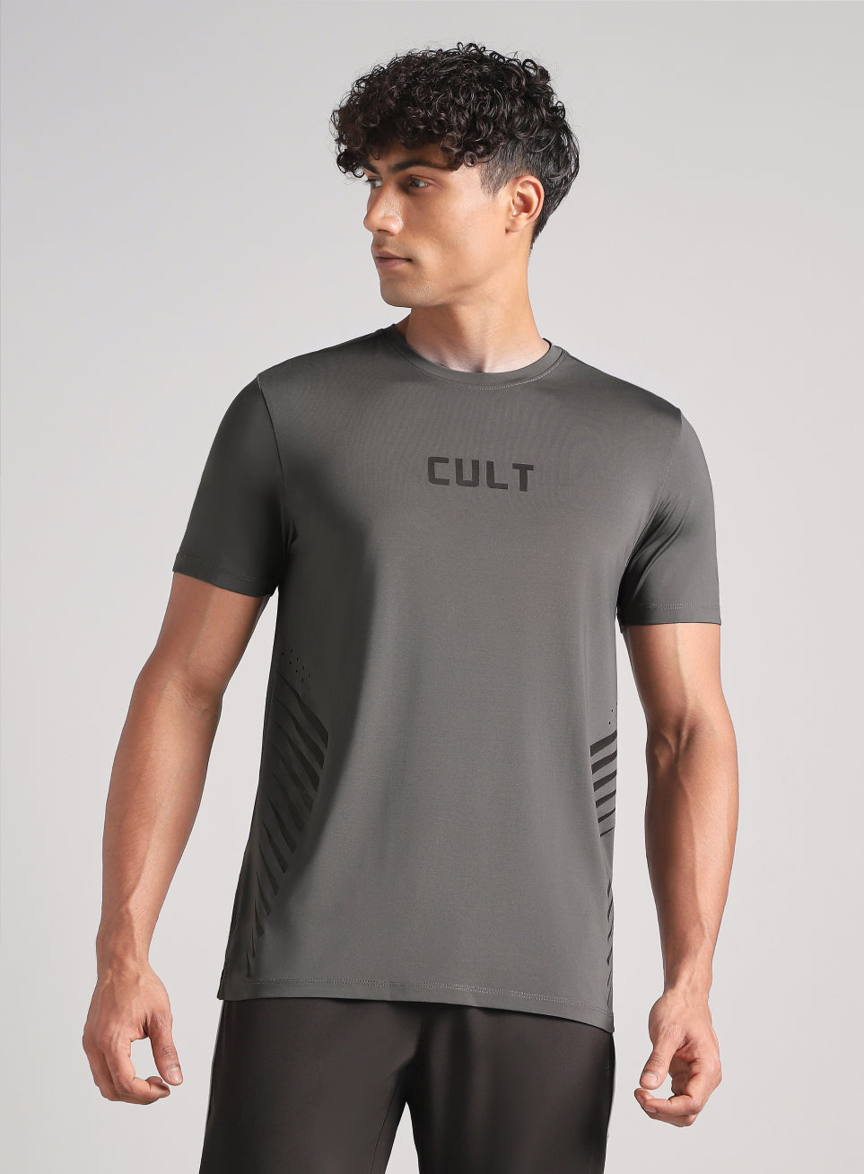 Men's Dark Grey Contour Vent Training T-Shirt