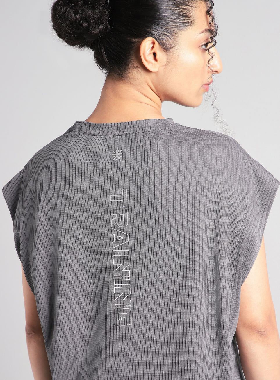 Women's Grey Sculpt Muscle T- shirt