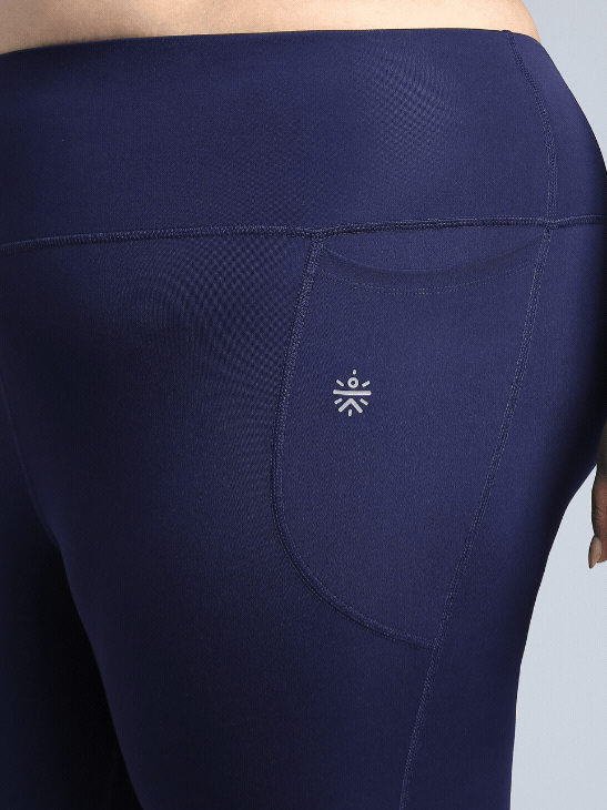 Women's Blue Training Plus Size COMFlex Tights