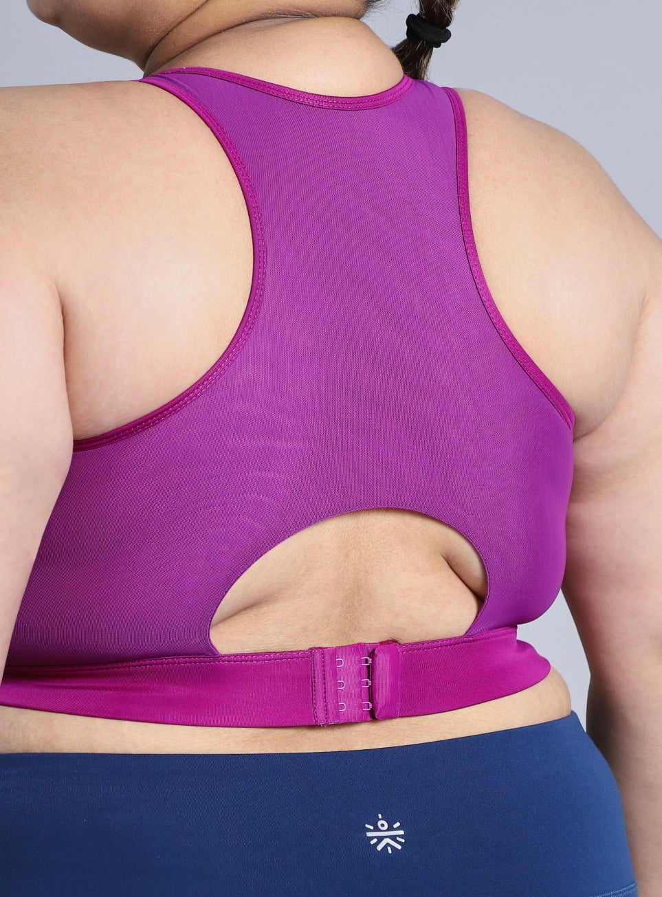 Women's Pink Racerback with Hook High Support Plus Size Sports Bra