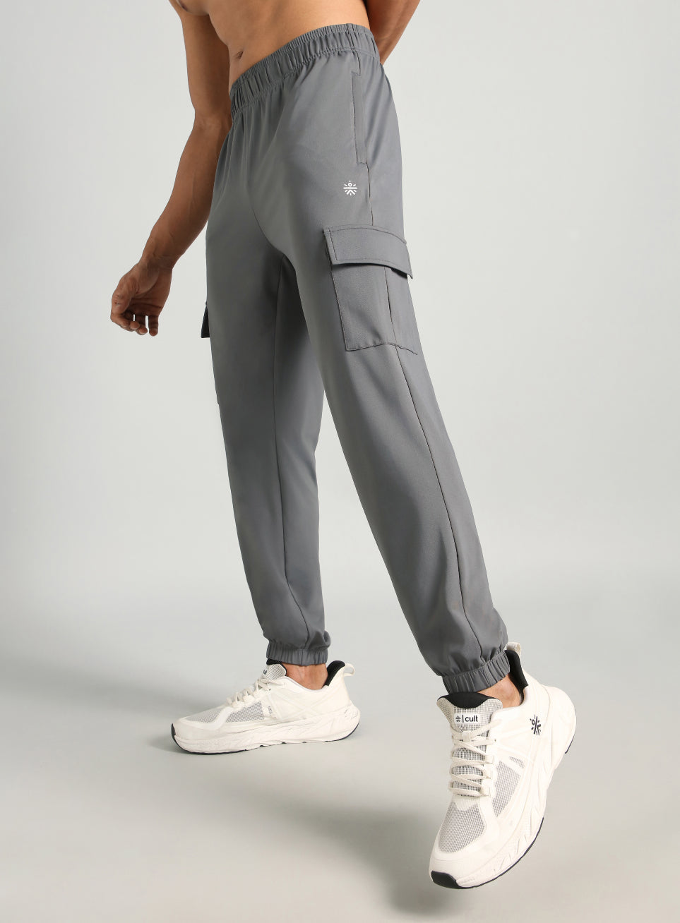 Men's Dark Grey Cargo Training Joggers