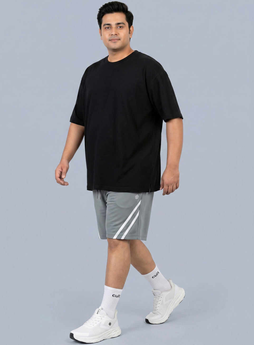 Men's Black One More Rep Graphic Plus Size Oversized Fit T-shirt