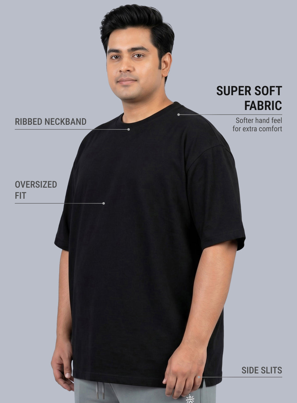 Men's Black One More Rep Graphic Plus Size Oversized Fit T-shirt