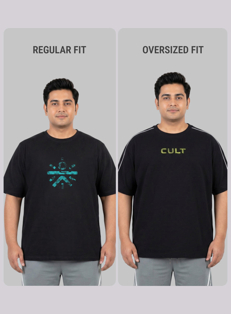 Men's Black Cult Brand Carrier Plus size Oversized Fit T-shirt