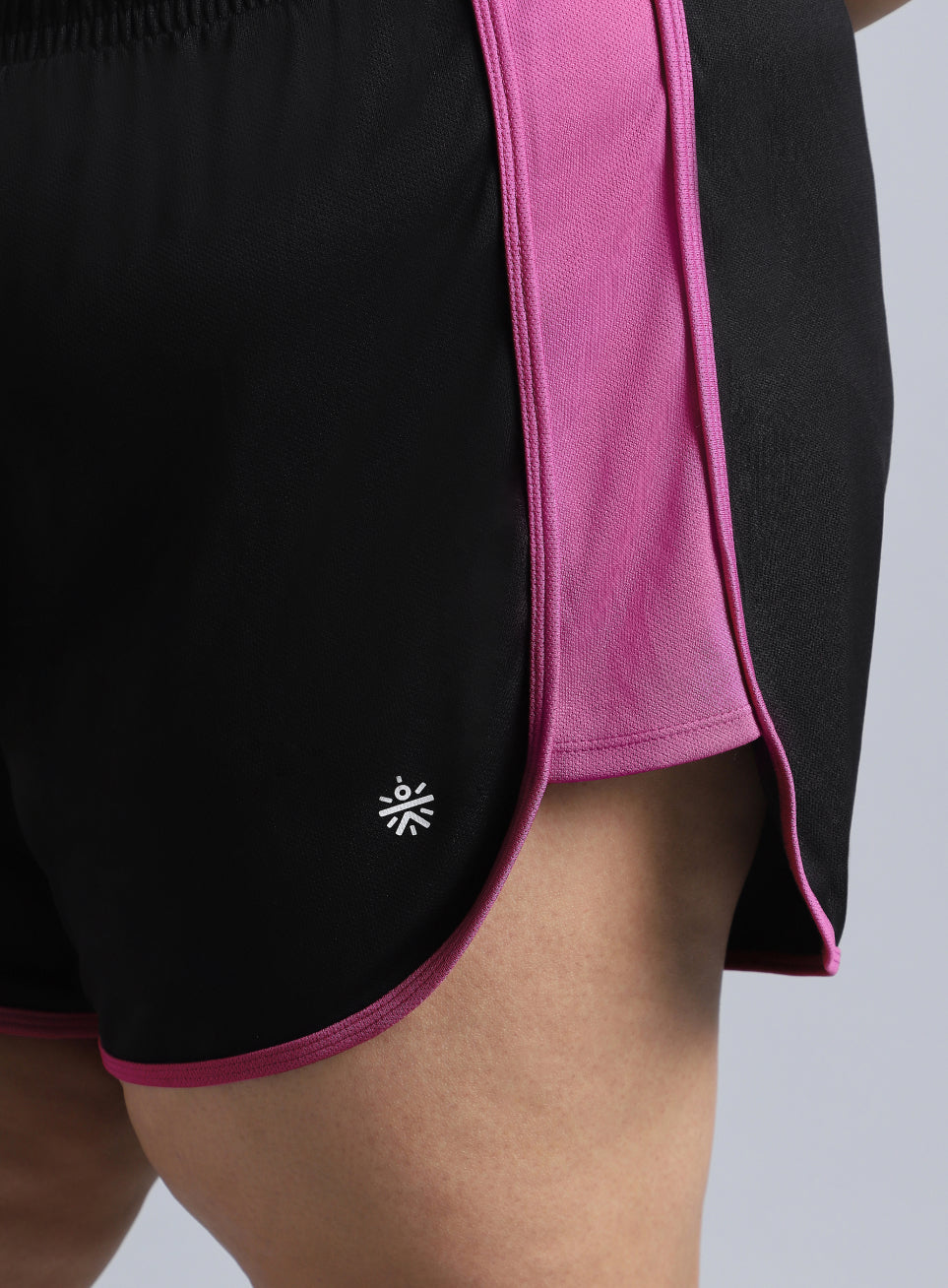 Women's Black Power Active Plus Size Shorts