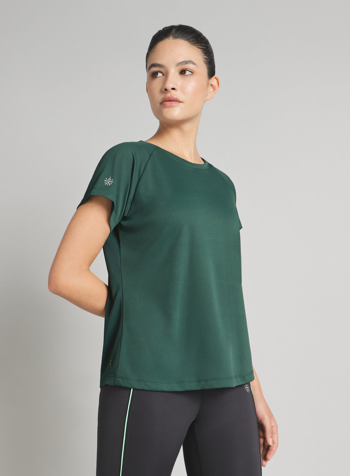 Women's Dark Green After Dark Running T-shirt