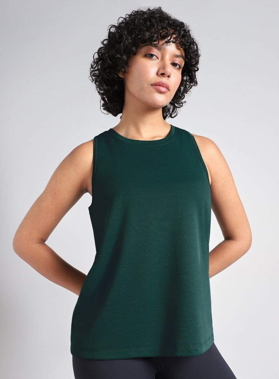 Women's Dark Green After Dark Running Tank