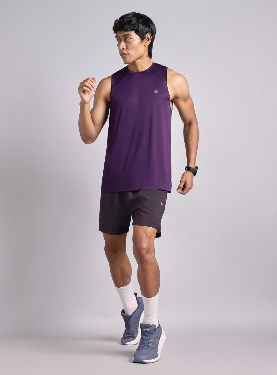 Men's Purple Dark Series Running Tank