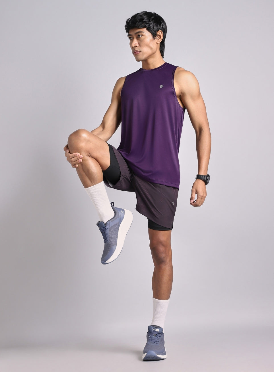 Men's Purple Dark Series Running Tank