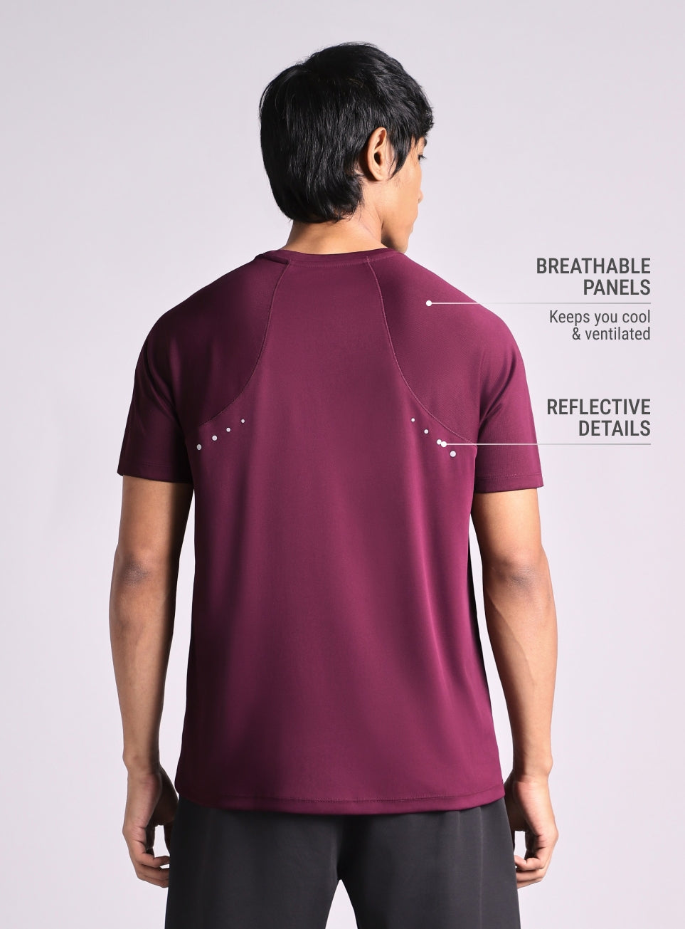 Men's Maroon Night Jogger T-shirt