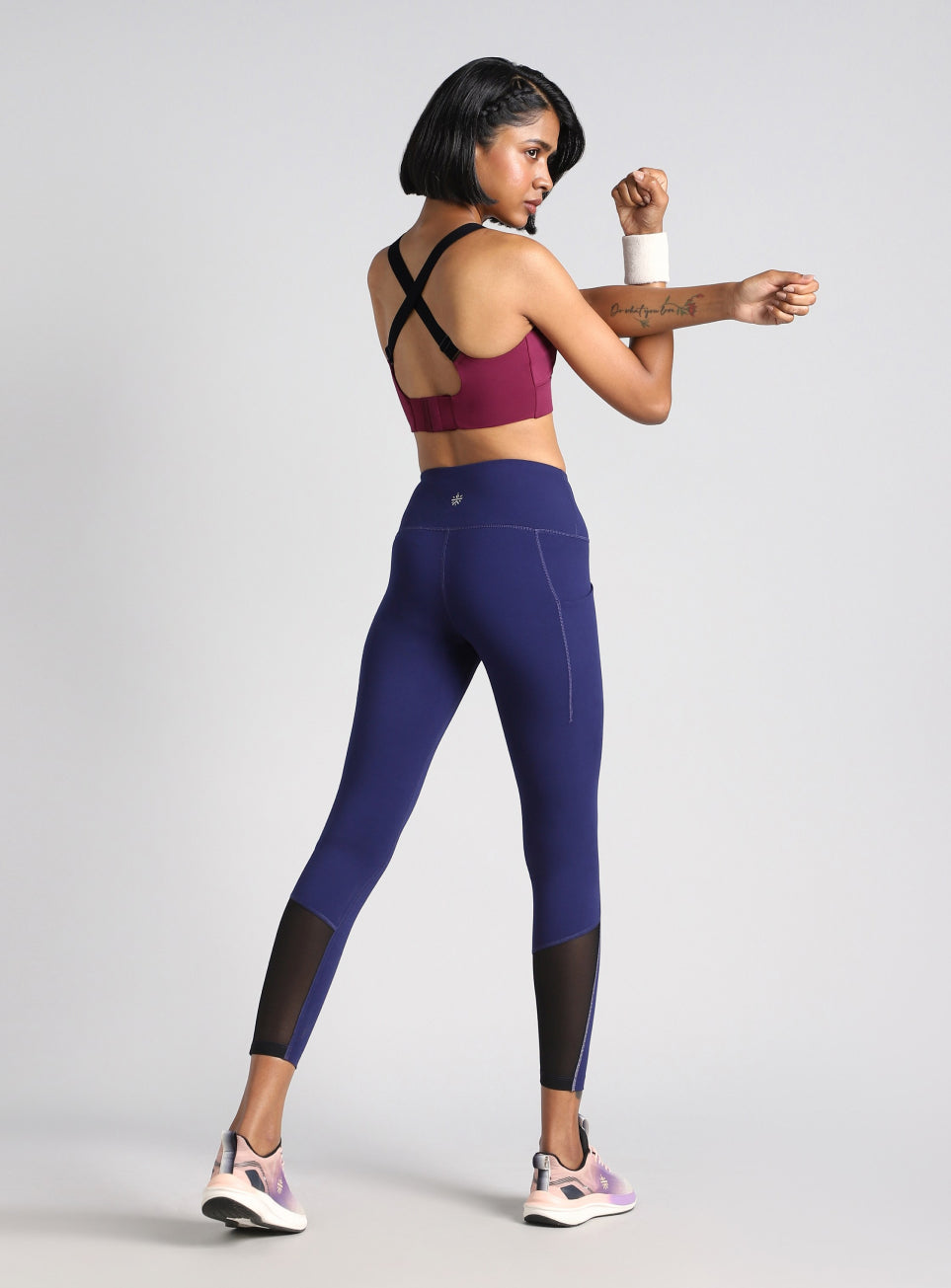 Women's Halo Print Night Run High Support Sports Bra