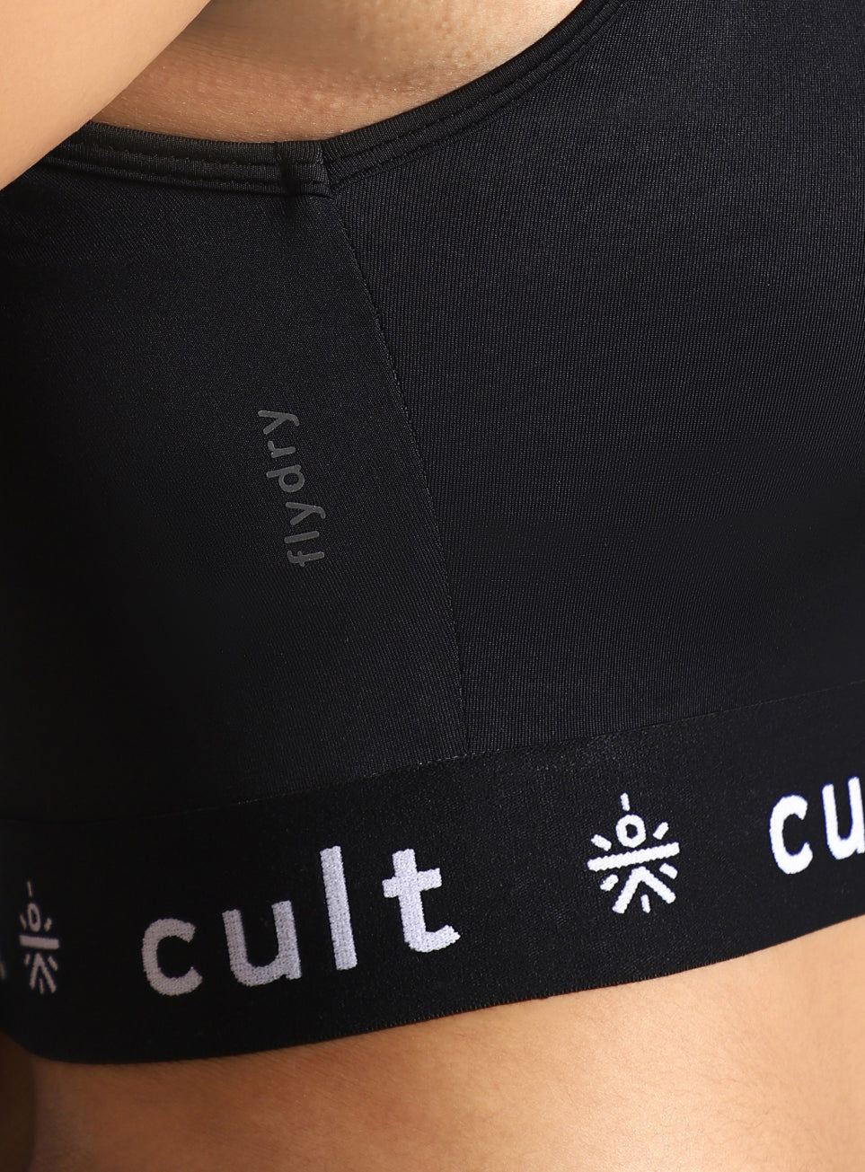 Women's Black Knock Out Compression Cropped T-shirt
