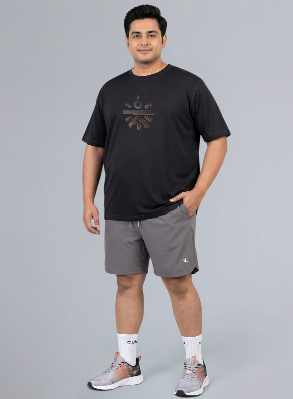 Men's Black Cult Training Essential Plus Size T-shirt