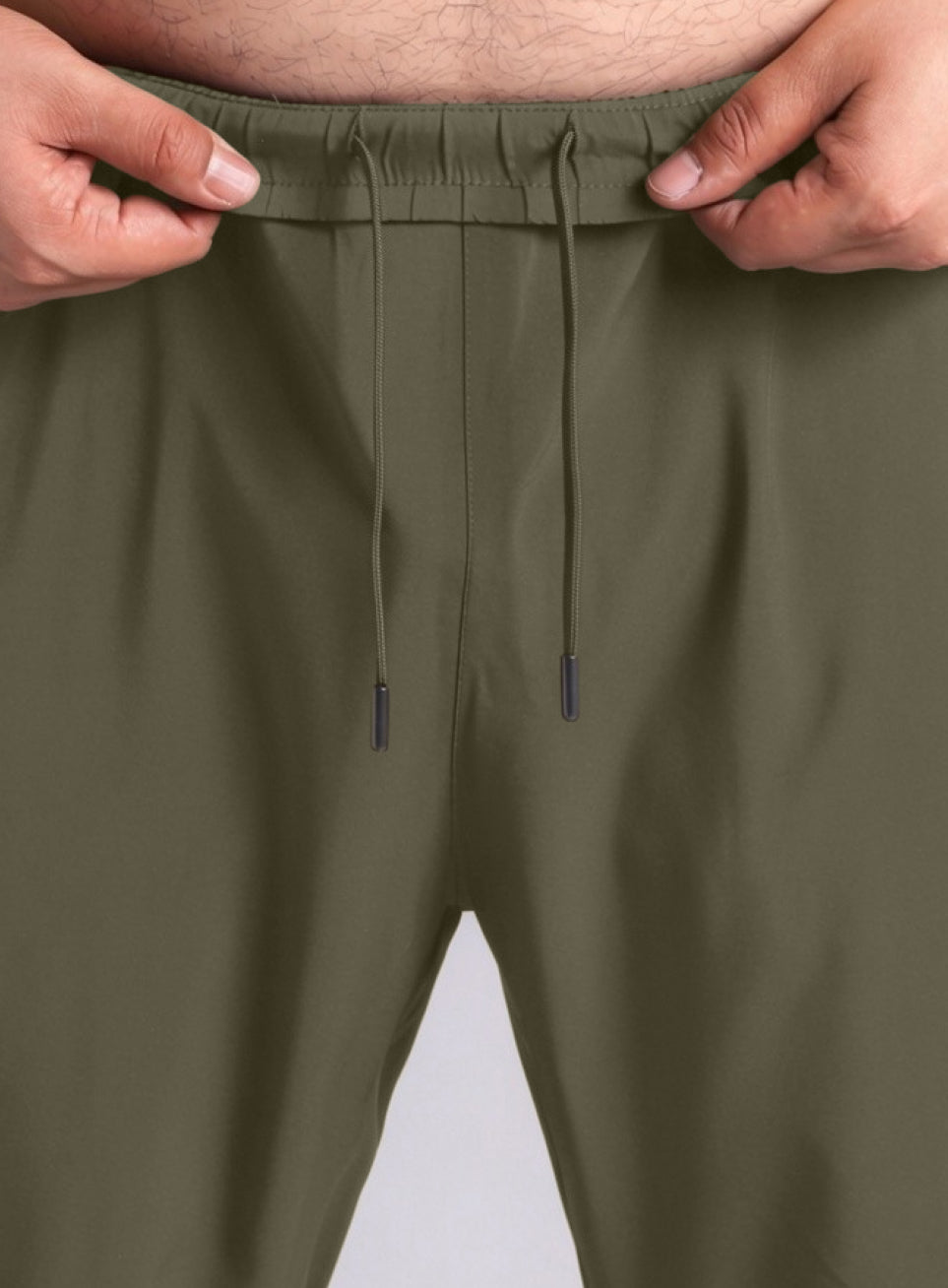 Men's Olive Power Pop Plus Size Straight Fit Trackpants