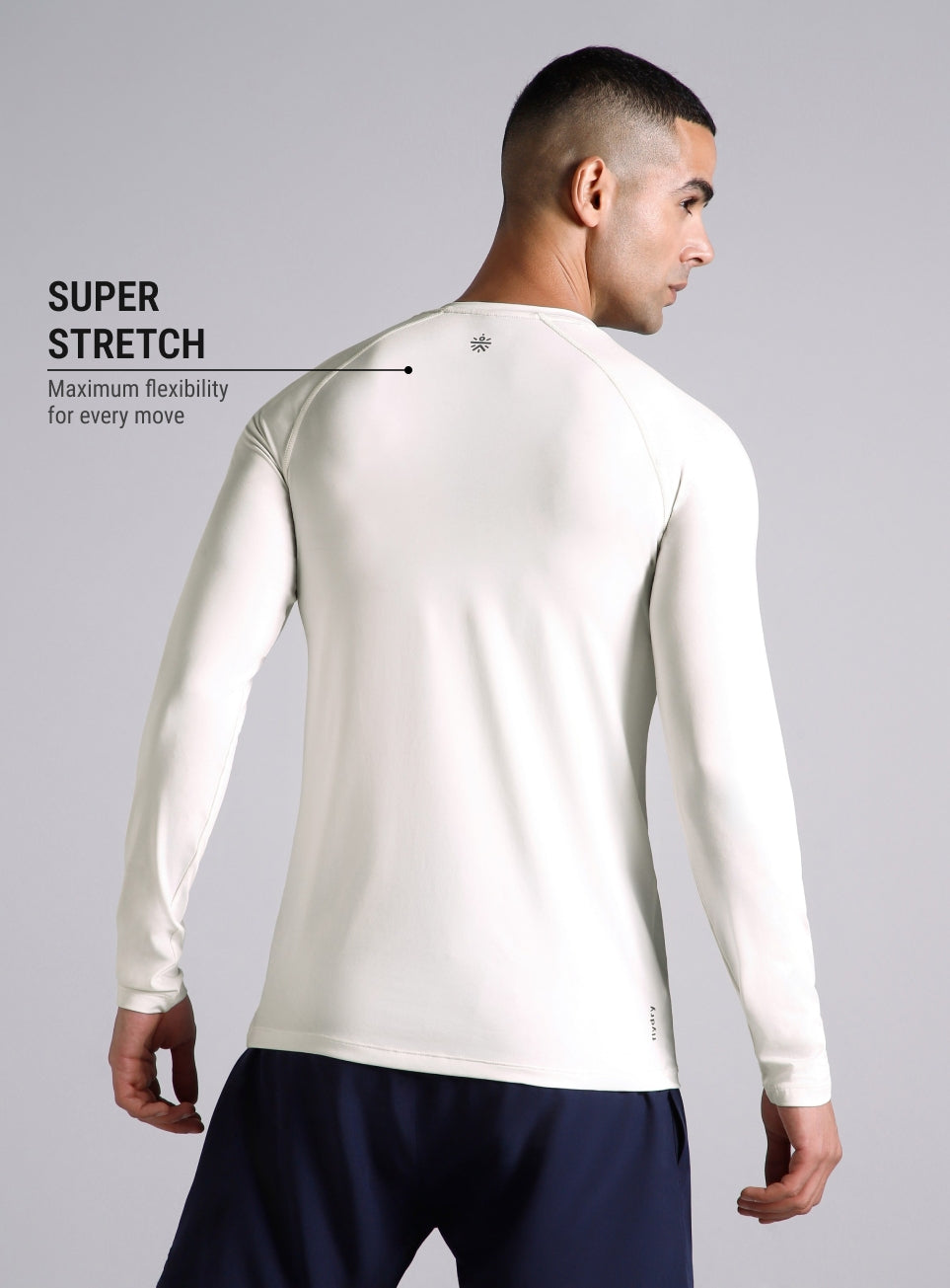 Men's White Base Layer Run Full Sleeve T-shirt