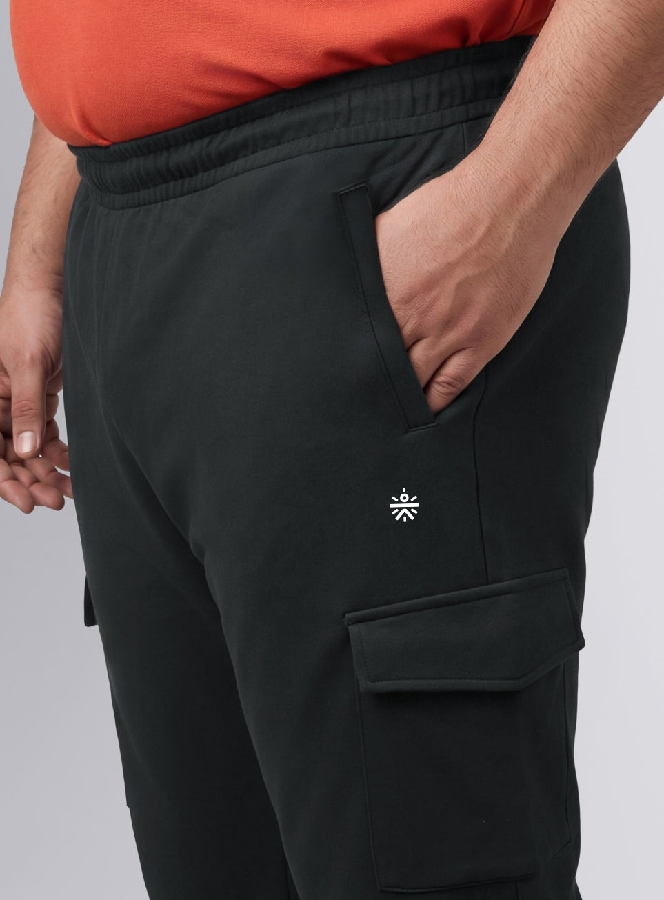 Men's Black Move All Day Plus Size Cargo Joggers