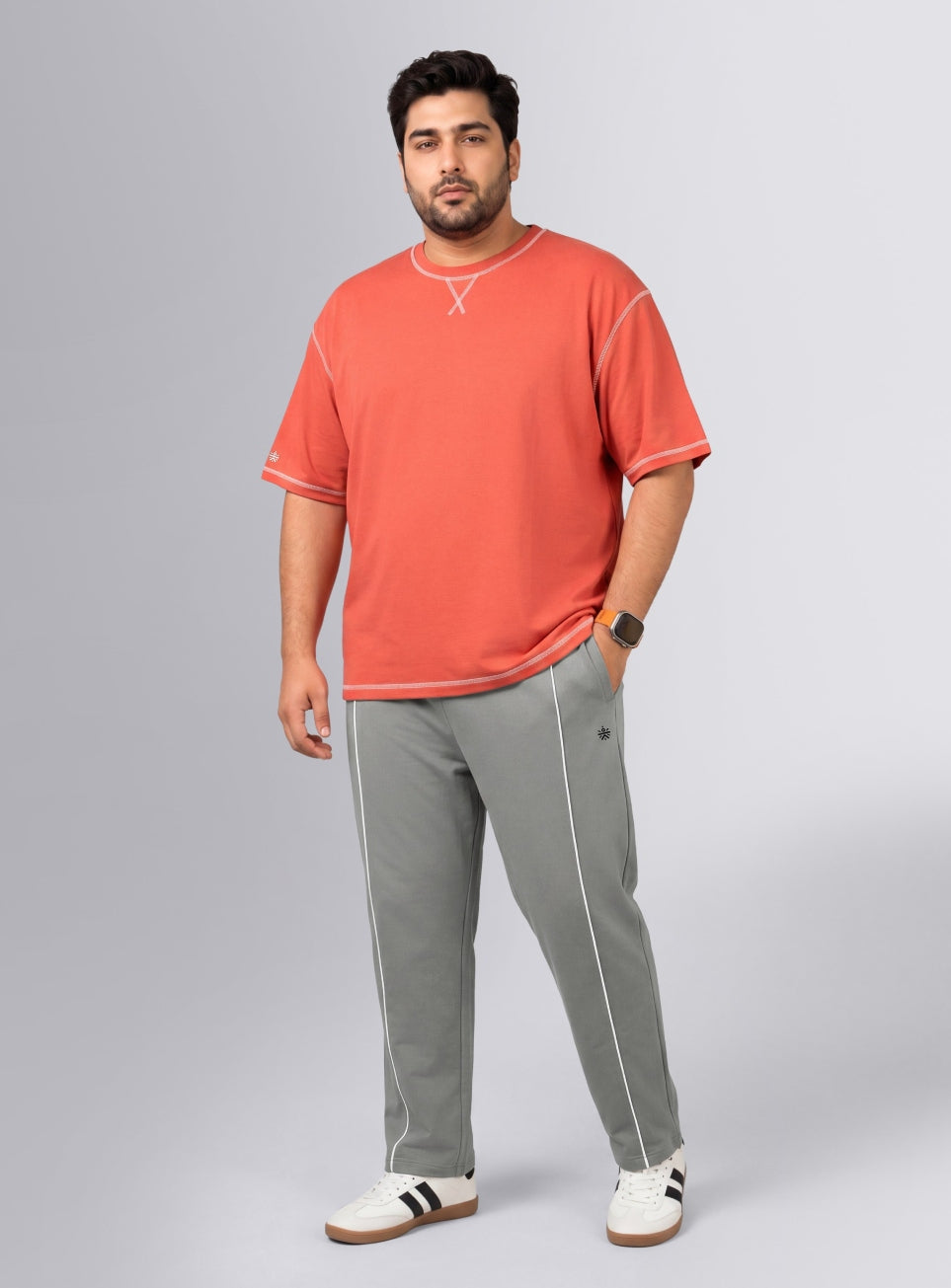 Men's Grey Beyond Play Plus Size Trackpants