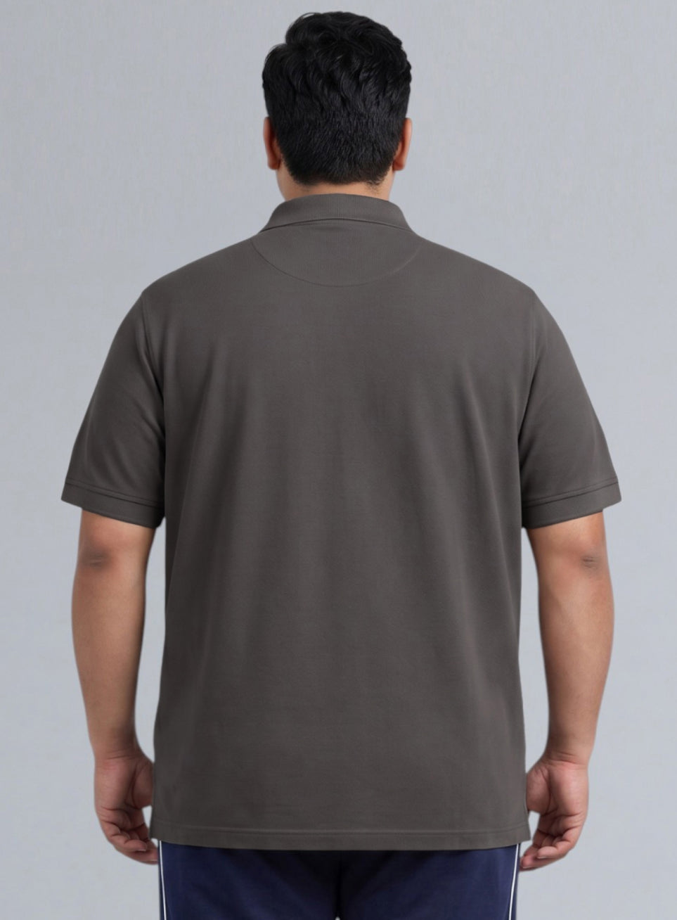 Men's Dark Grey All Day Play Plus Size Polo T-shirt