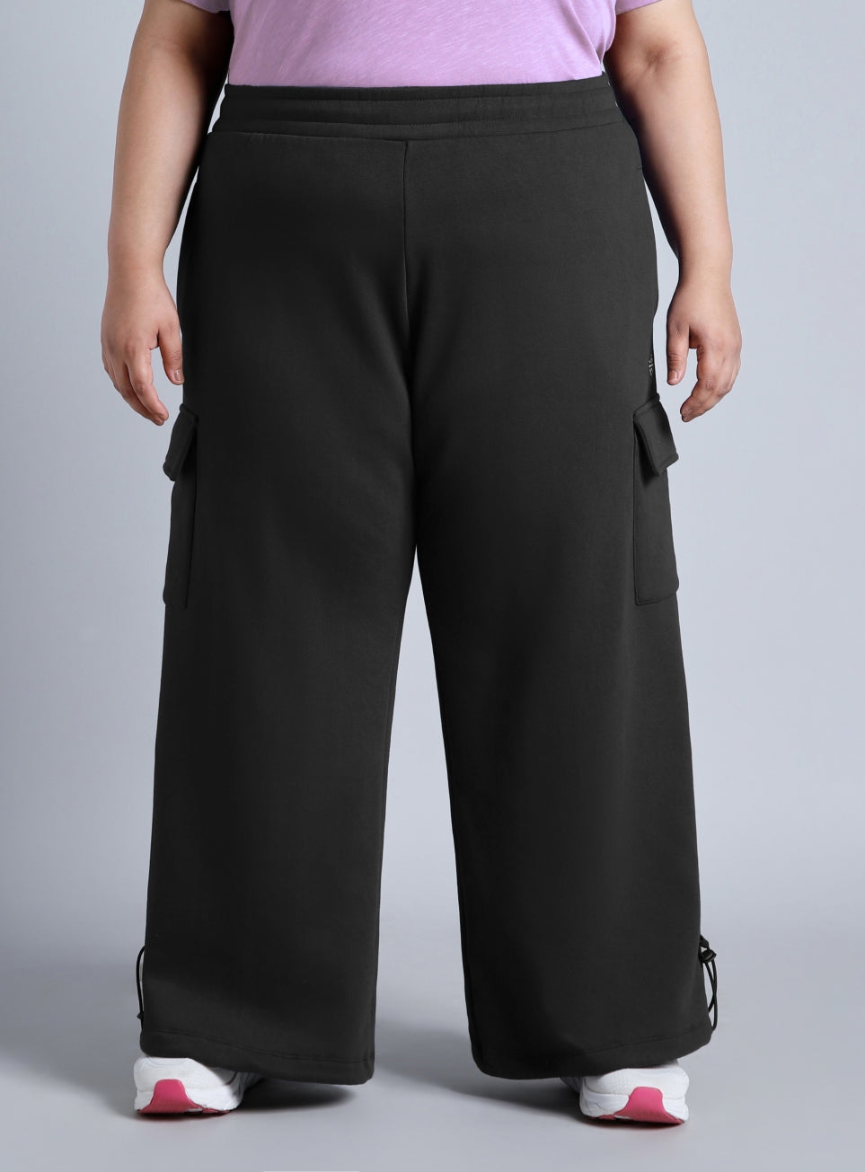 Women's Black Plus Size Utility Joggers