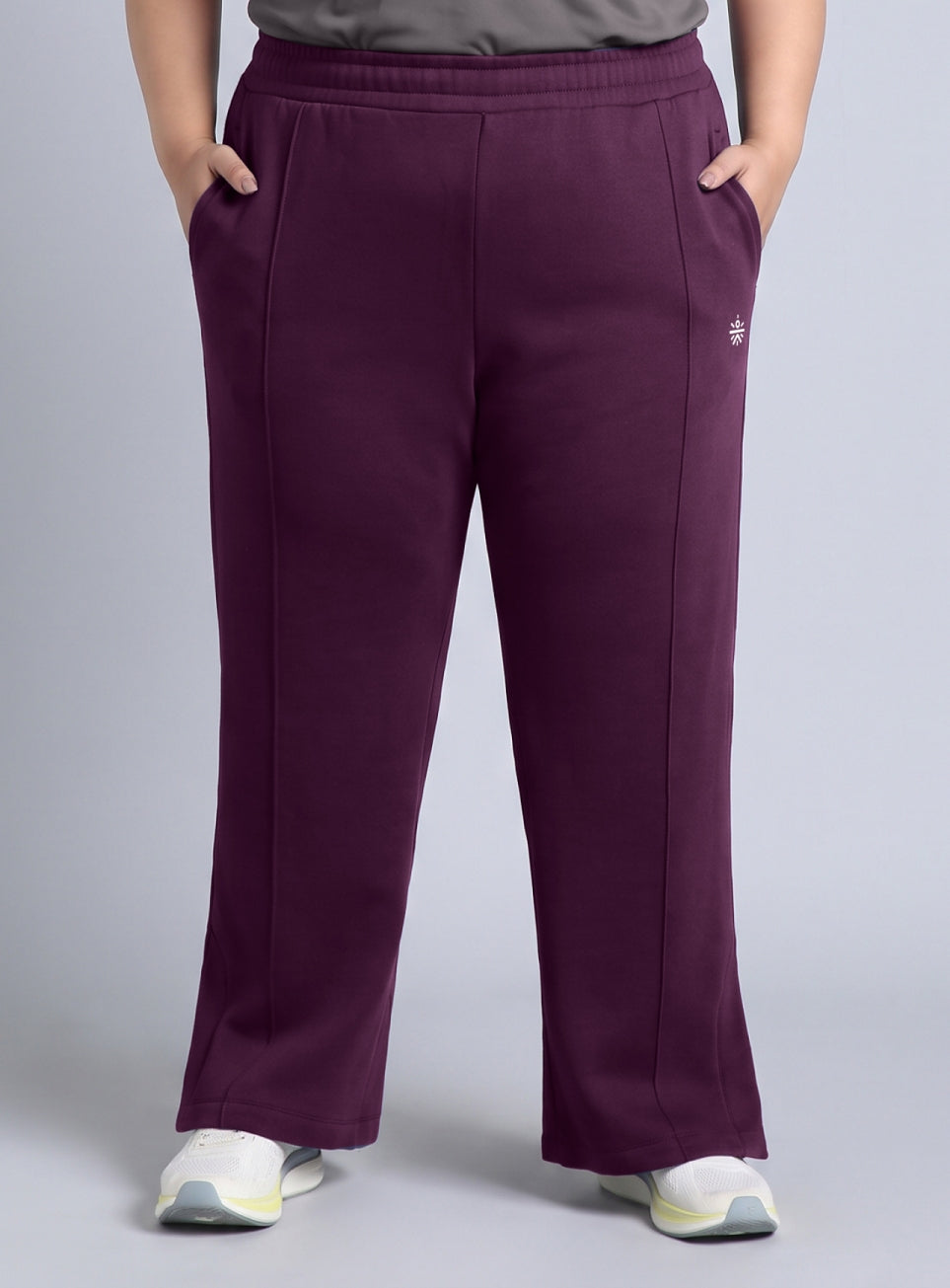 Women's Pink Plus Size Everyday Cotton Trackpants