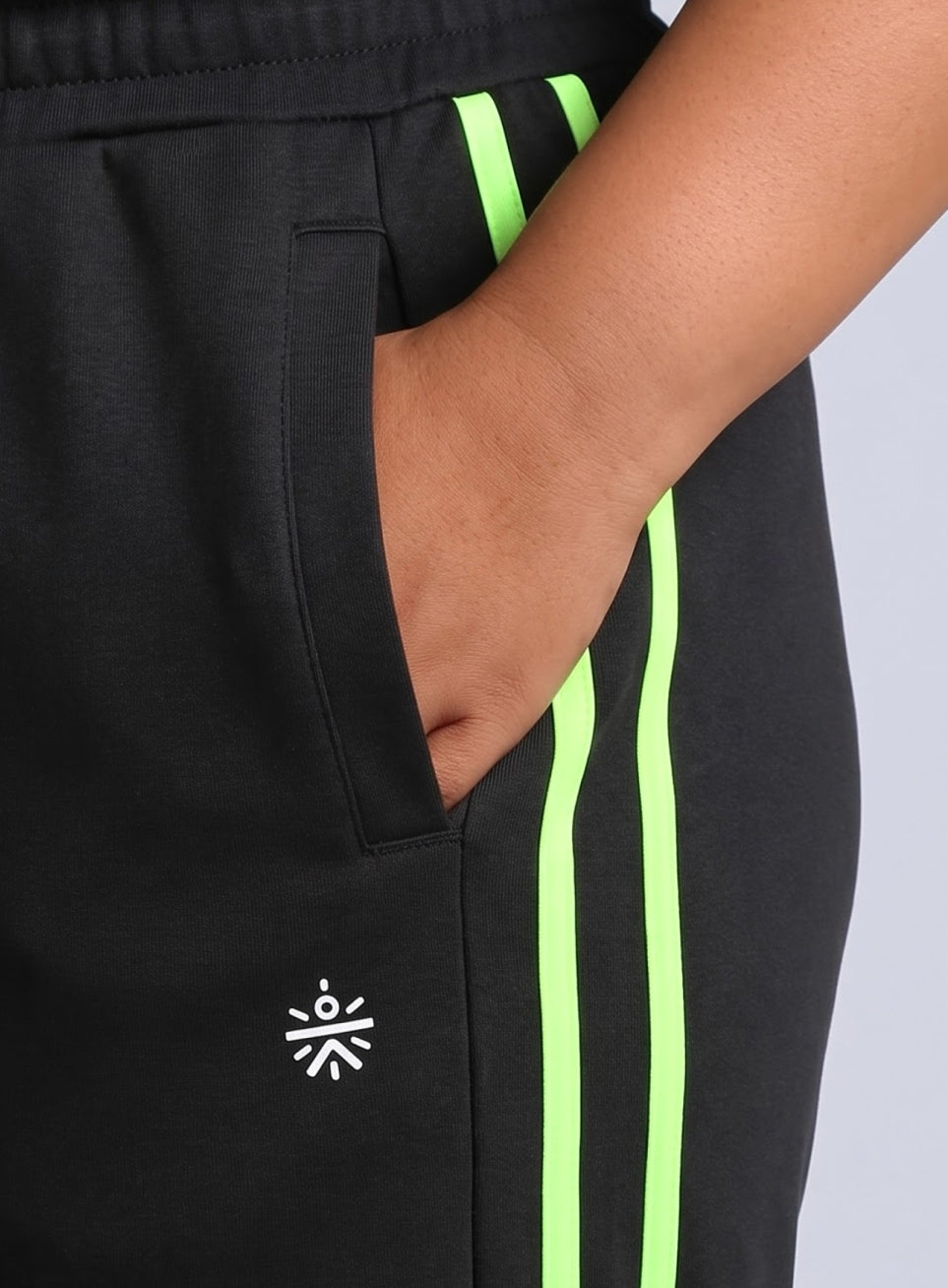Women's Black Plus Size Elevated Athleisure Trackpants