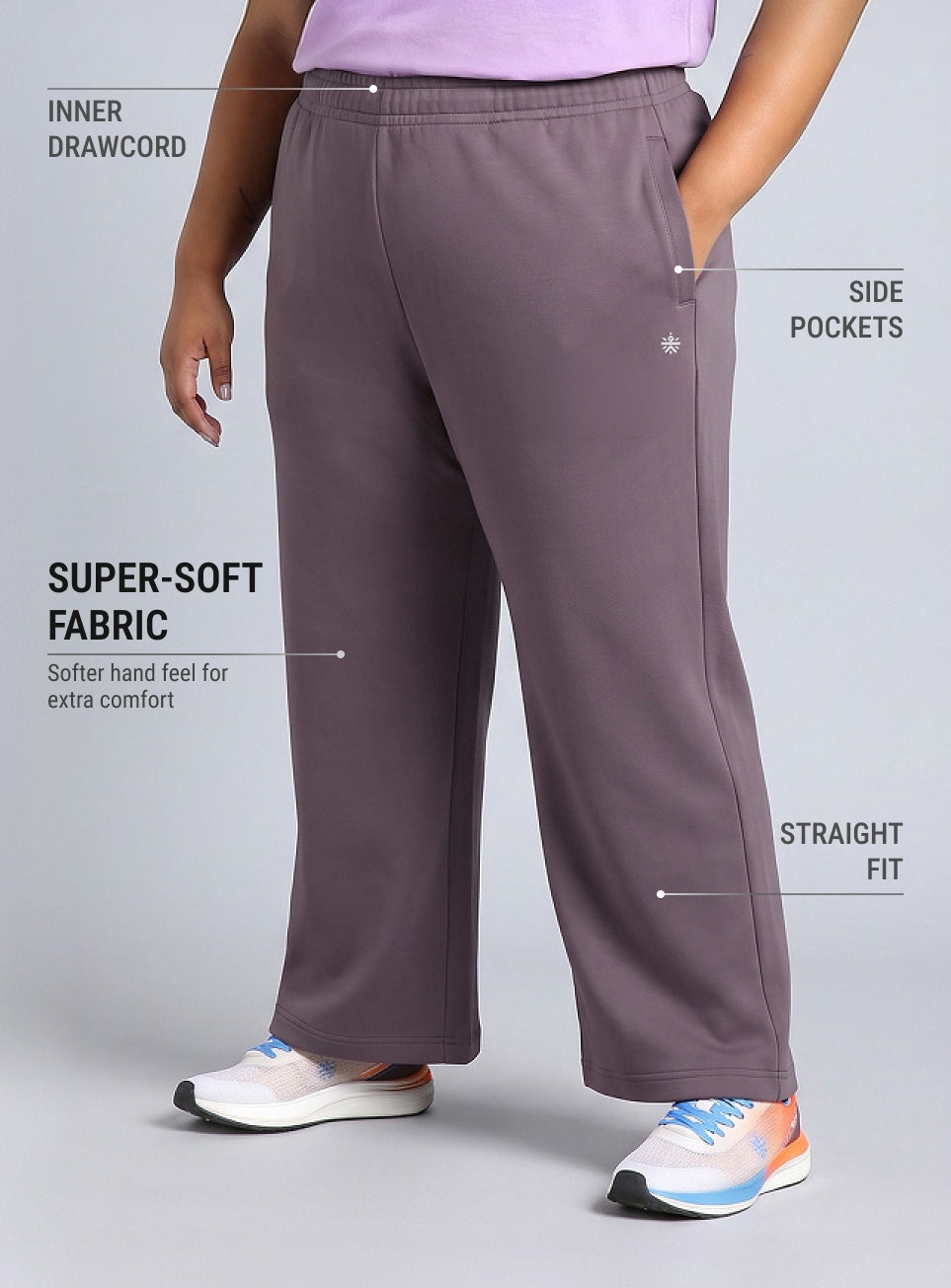 Women's Pink Plus Size Athleisure Trackpants