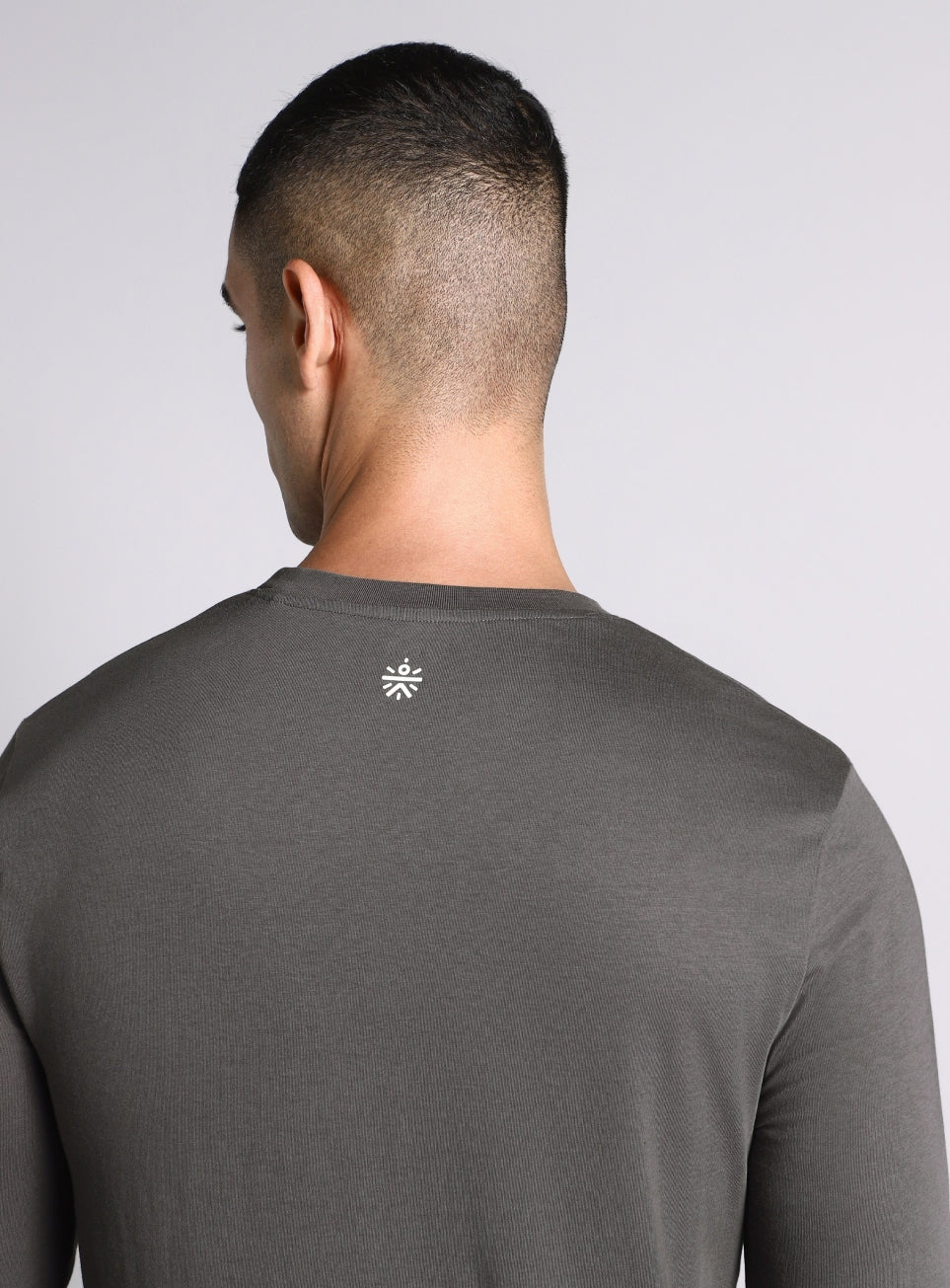 Men's Grey Courtside Print Full Sleeve T-shirt