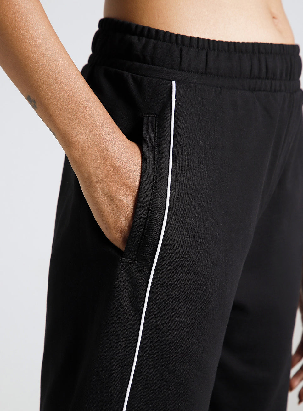 Women's Black Panel Highlight Joggers