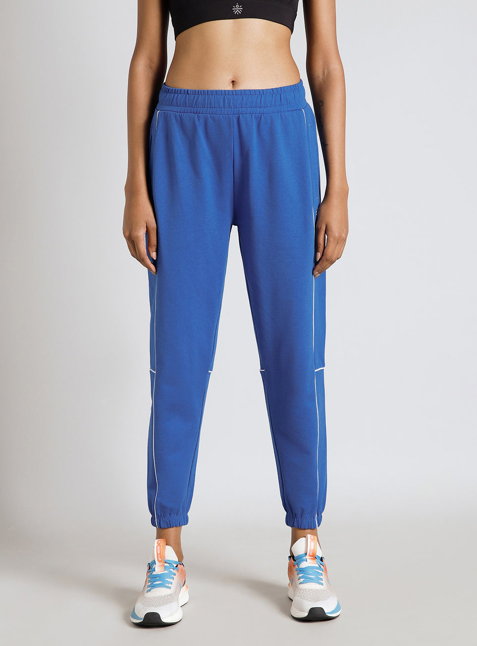 Women's Blue Panel Highlight Joggers