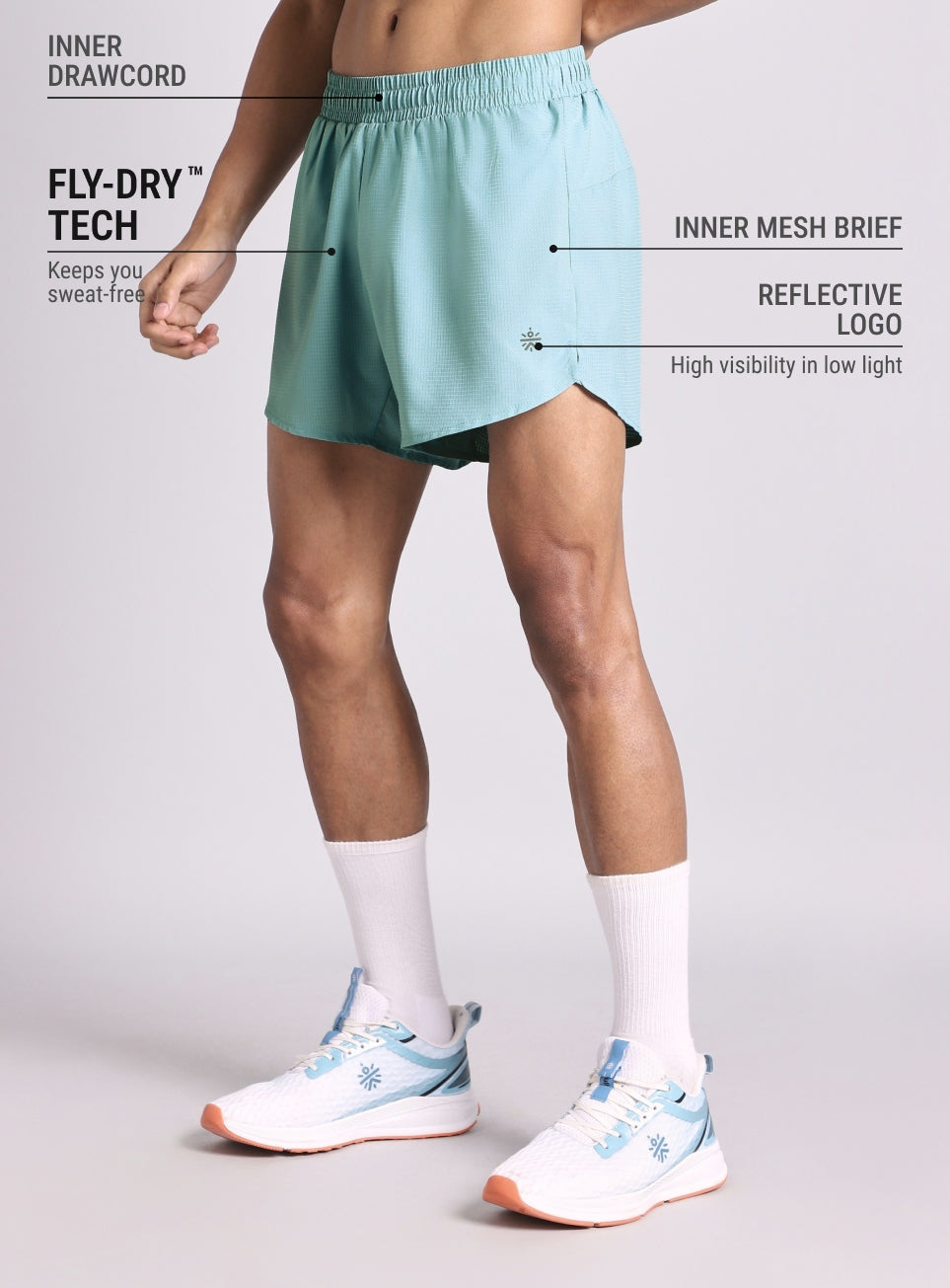 Men's Blue Long Distance CULT ZERO running Shorts