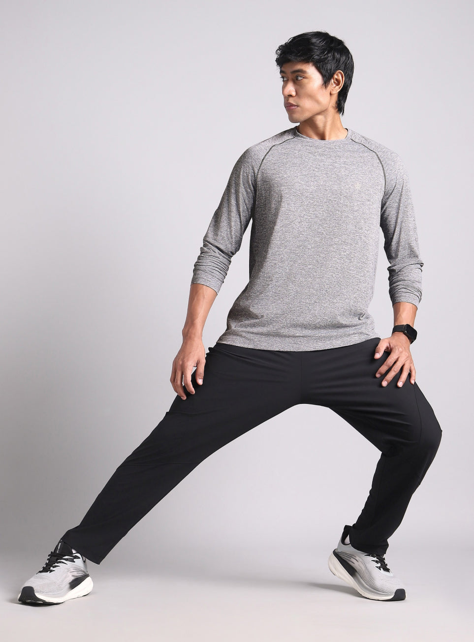 Men's Grey Active Day COMFORtech Full Sleeve T-shirt