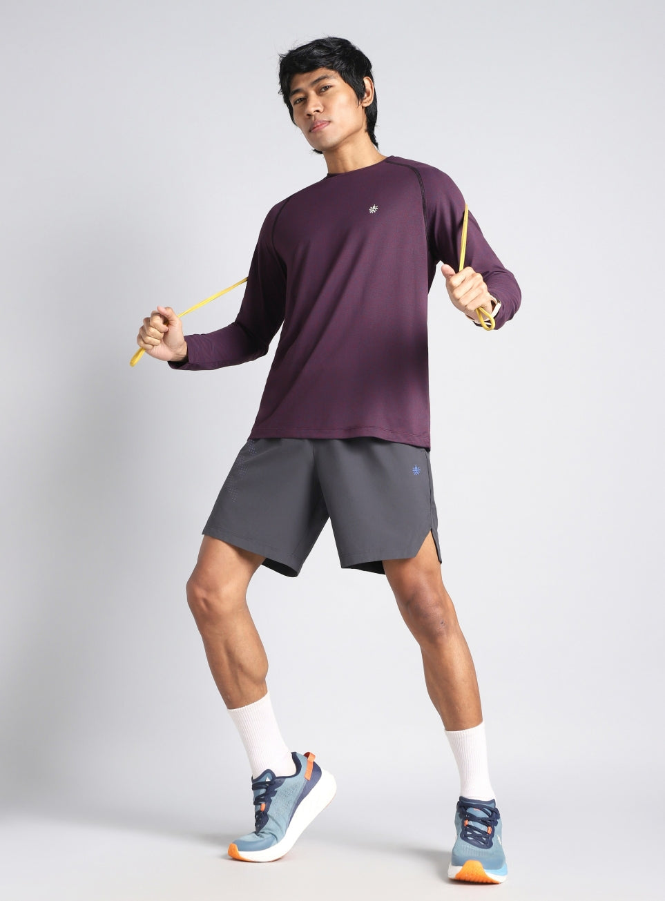 Men's Purple Active Day COMFORtech Full Sleeve T-shirt