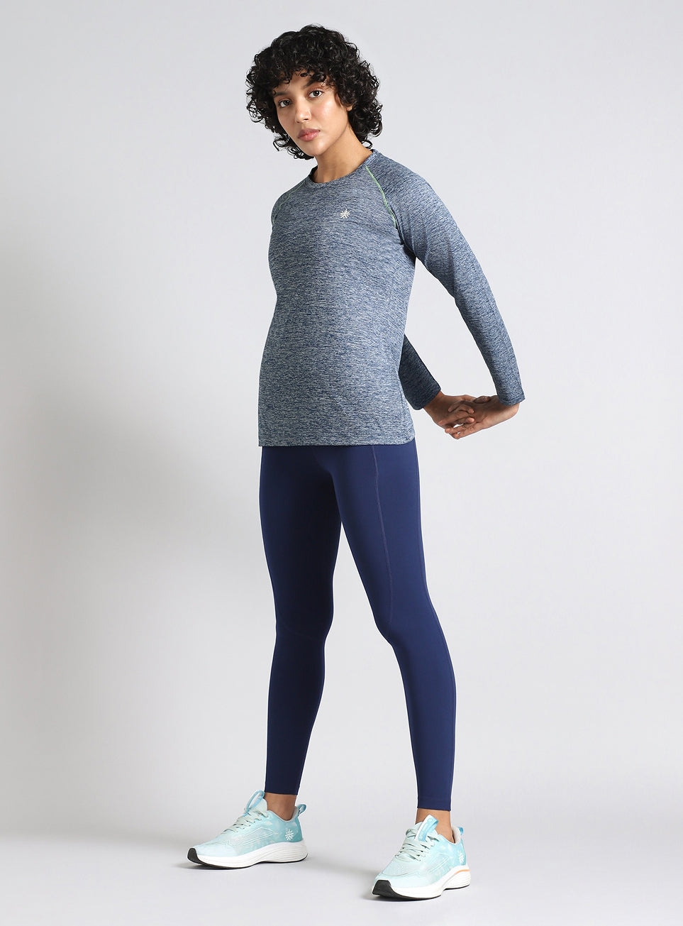 Women's Navy Active Day COMFORtech Full Sleeve T-shirt