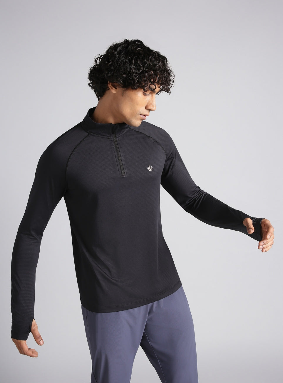 Men's Black HIIT Training Form Full Sleeve T-shirt