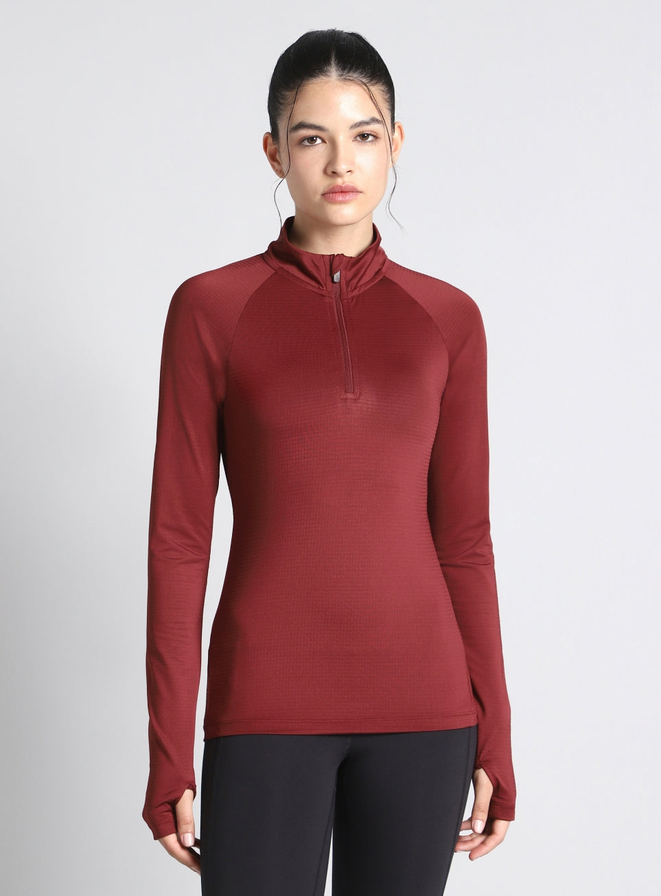 Women's Maroon After Dark Full Sleeve Running T-shirt