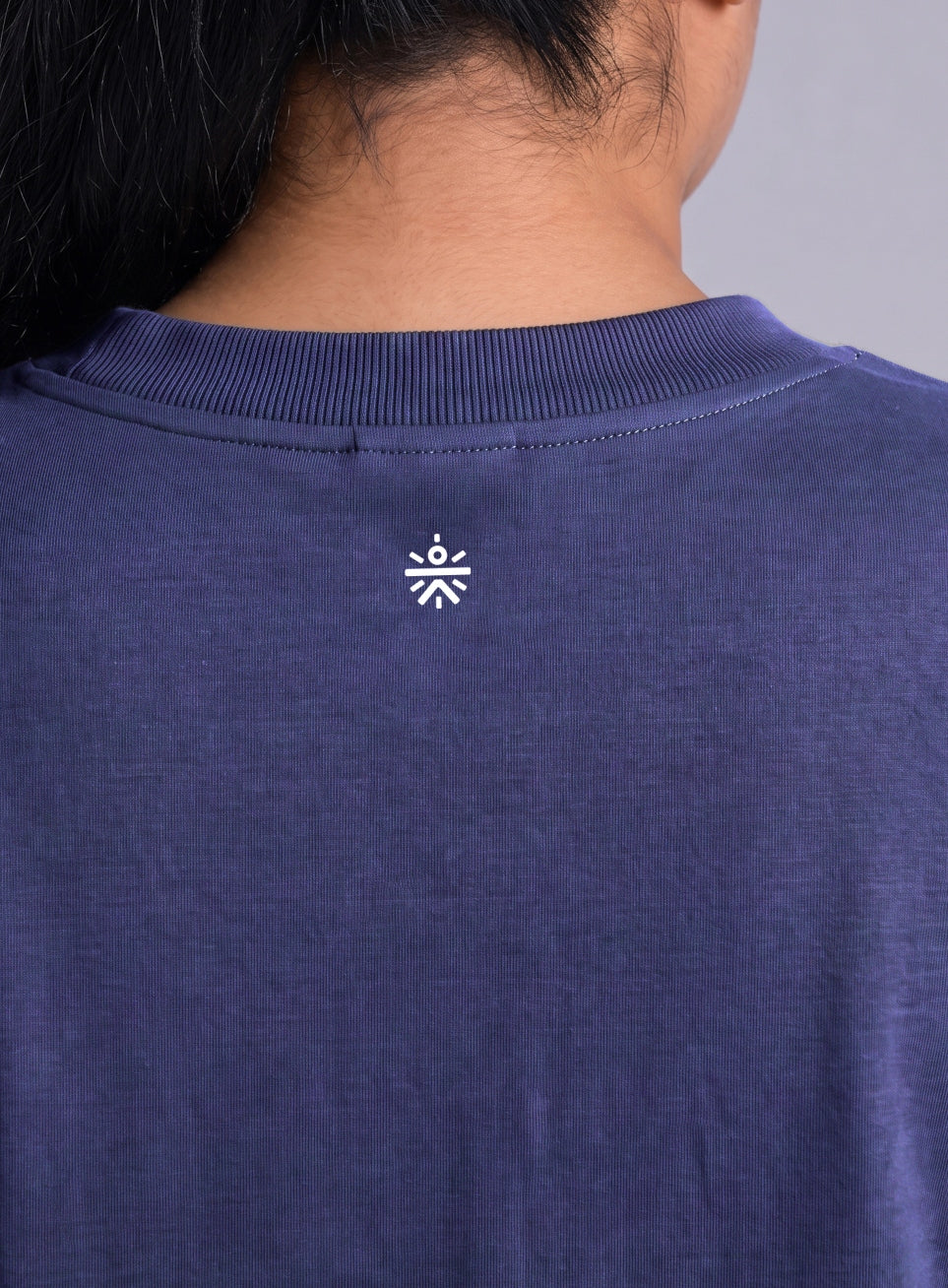 Women's Blue Fullsleeve Printed Plus Size T-shirt