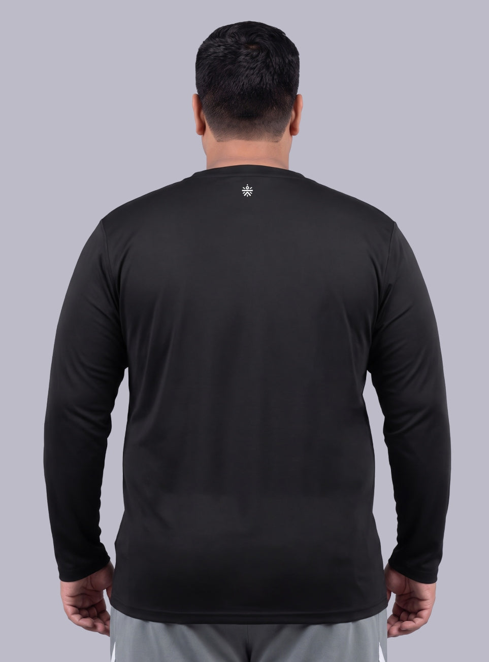 Men's Black Cult Graphic Full Sleeve Plus Size T-shirt
