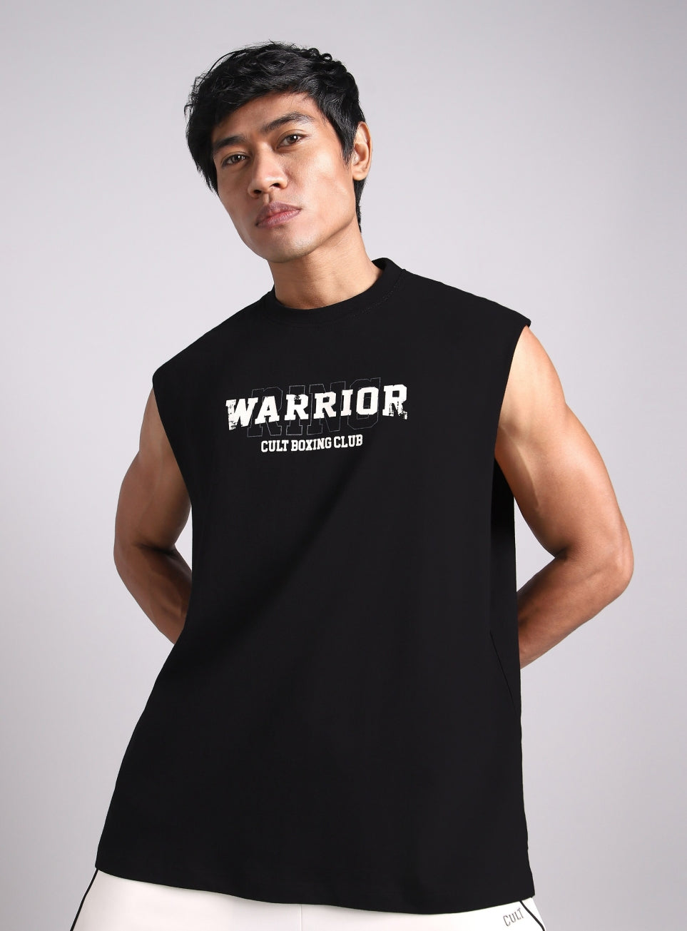 Men's Black Ring Warrior Boxing Relaxed Fit Tank