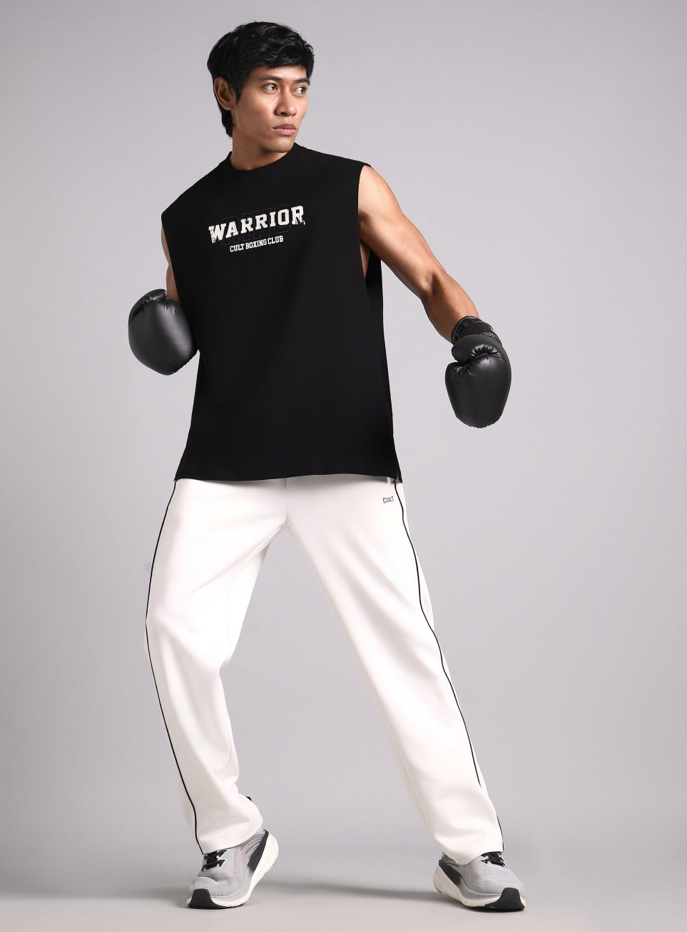 Men's Black Ring Warrior Boxing Relaxed Fit Tank