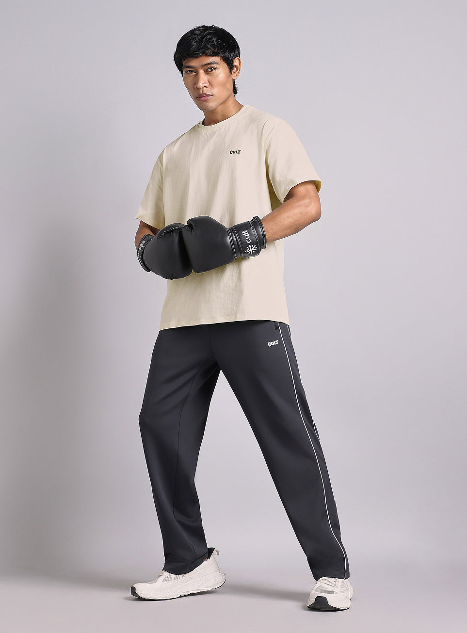 Men's White Boxing Pro Oversized Fit T-shirt
