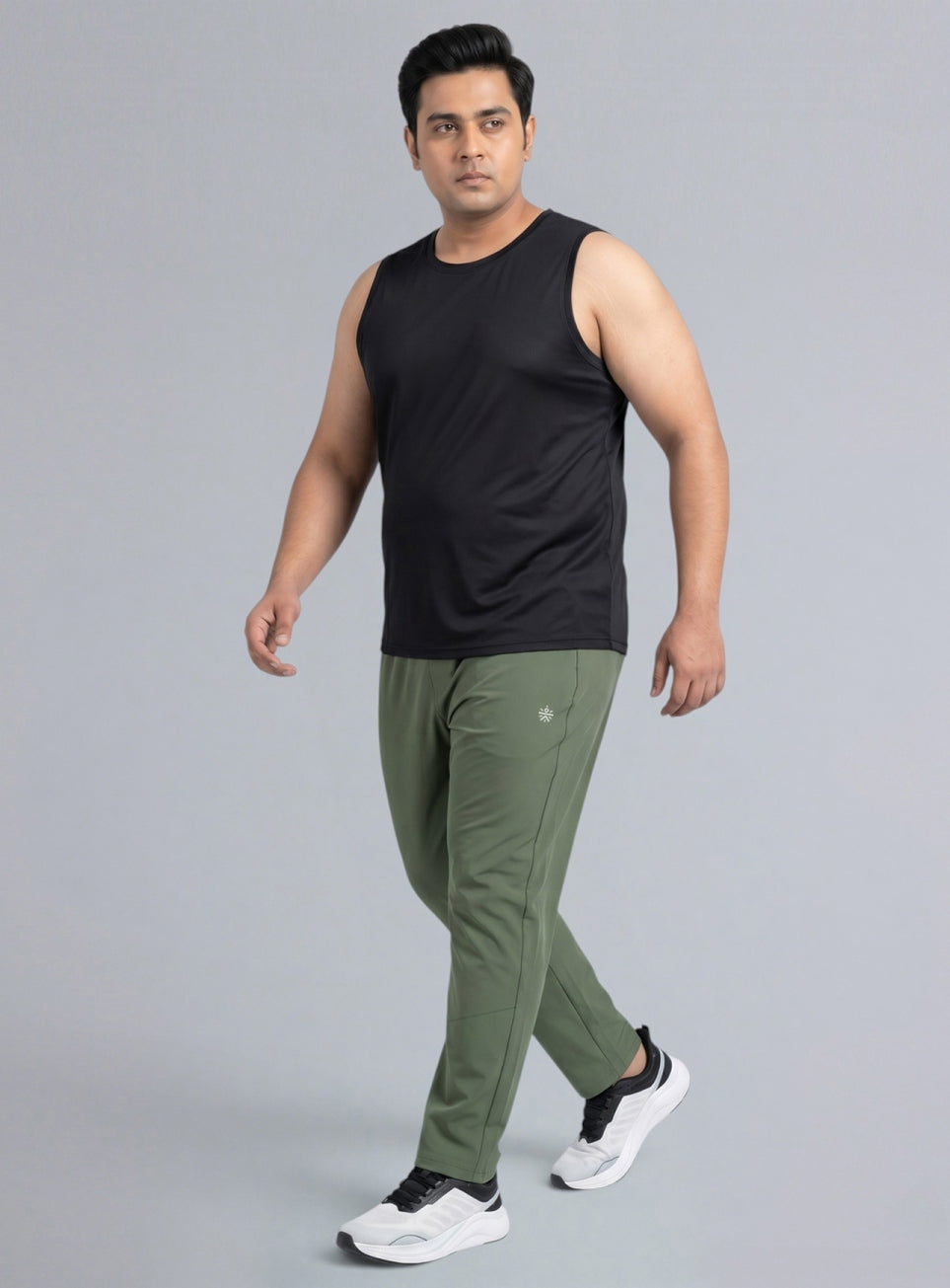 Men's Olive Runner's Essential Plus Size Trackpants