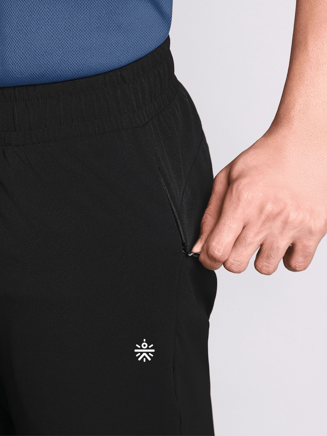 Men's Black High Impact Plus Size Running Trackpants